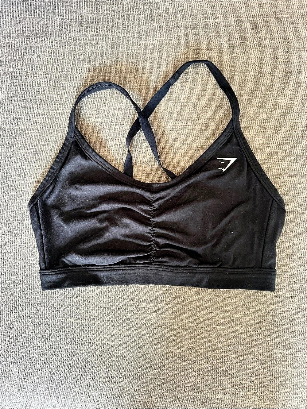 Gymshark Ruched Sports Bra Black Sports Bra
